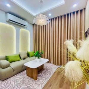 Bàn Sofa gỗ Sồi thiết kế hiện đại TQCVN-BT636S tại nhà Quý khách hàng