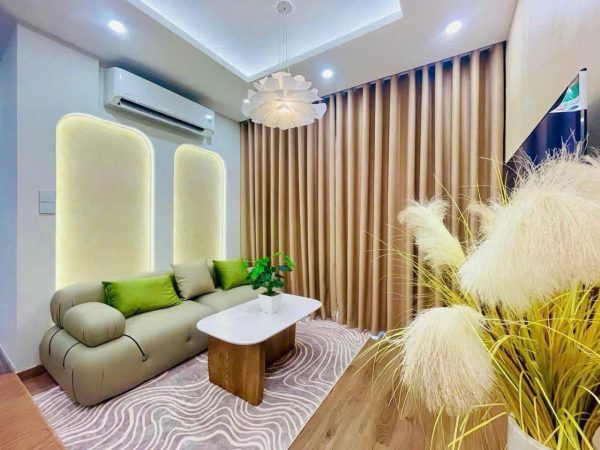 Bàn Sofa gỗ Sồi thiết kế hiện đại TQCVN-BT636S tại nhà Quý khách hàng