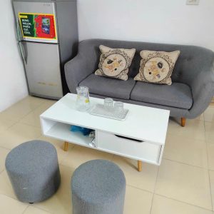 Bàn Sofa gỗ mdf sơn trắng