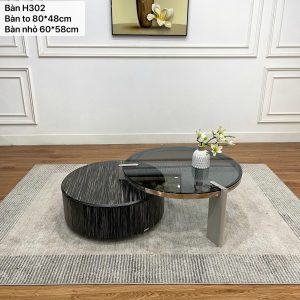 Bàn sofa gỗ và kính TQCVN-H302